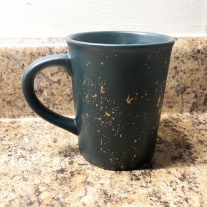 New Stoneware Blue Coffee Mugs Cups Speckled Gold